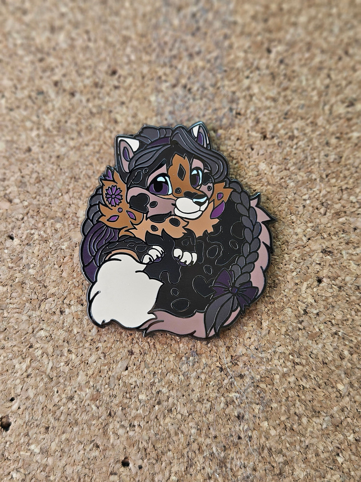 Brown princess fox Enamel Pin