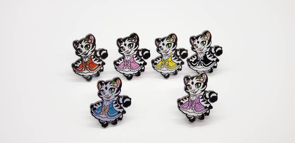 Cherry Blossoms Tea Party Enamel Pin set