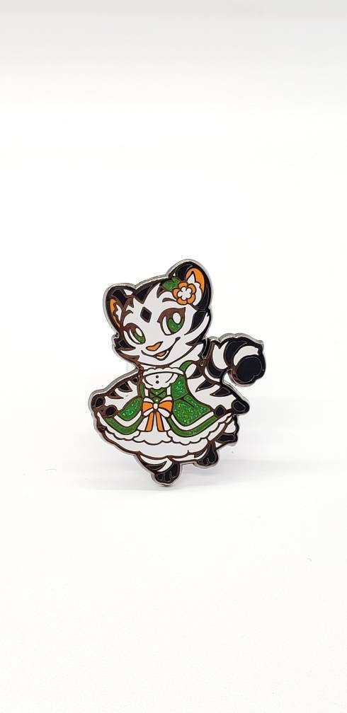 Cherry Blossom Green St Patrick's Day Lolita Dress Enamel Pin