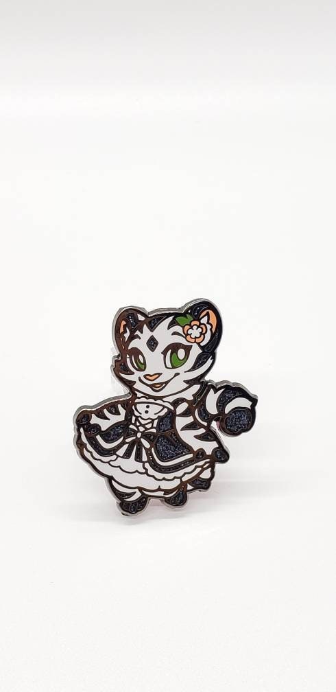 Cherry Blossom Black Lolita Dress Enamel Pin