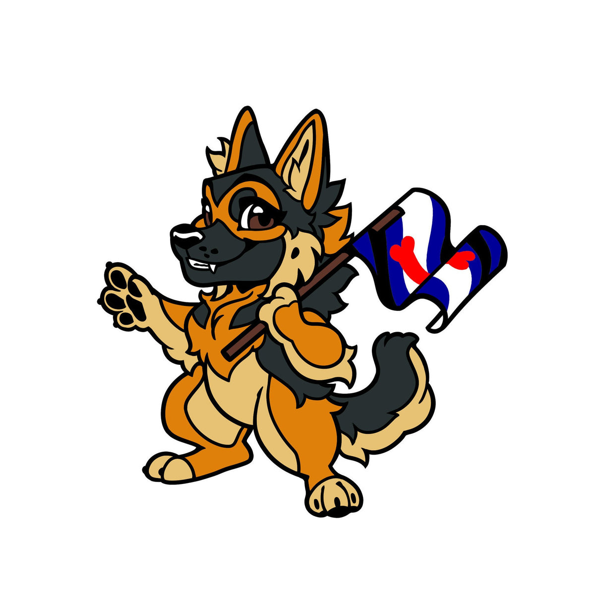 Puppy Pride G Shep Enamel Pin