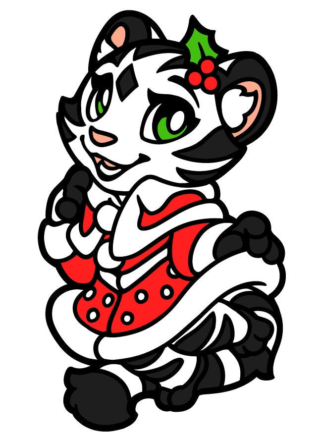 2018 Holiday Cherry Blossom Enamel Pin Red Dress
