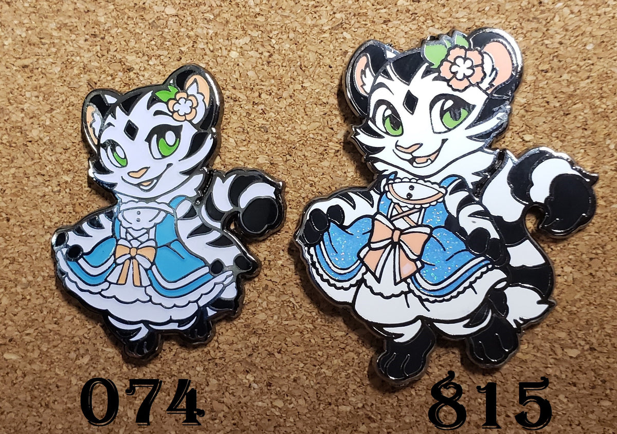 Cherry Blossom V2 Light Blue Enamel Pin