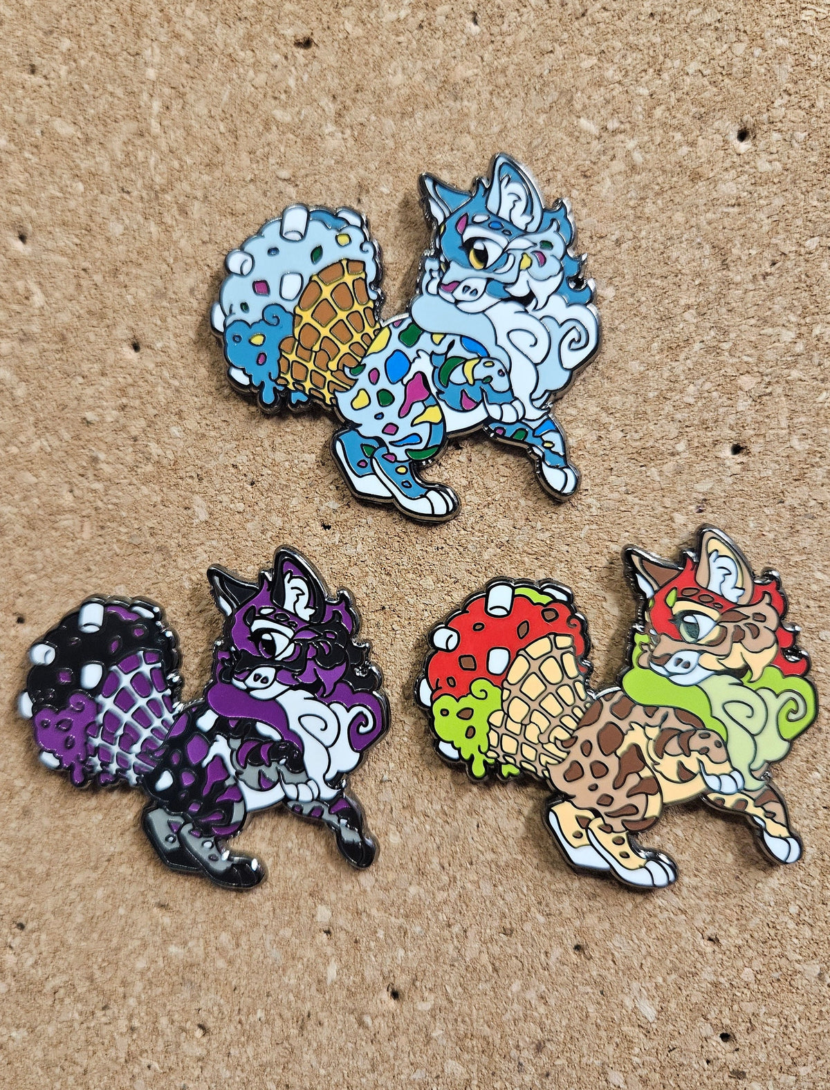 Ice Cream Cat Enamel Pin