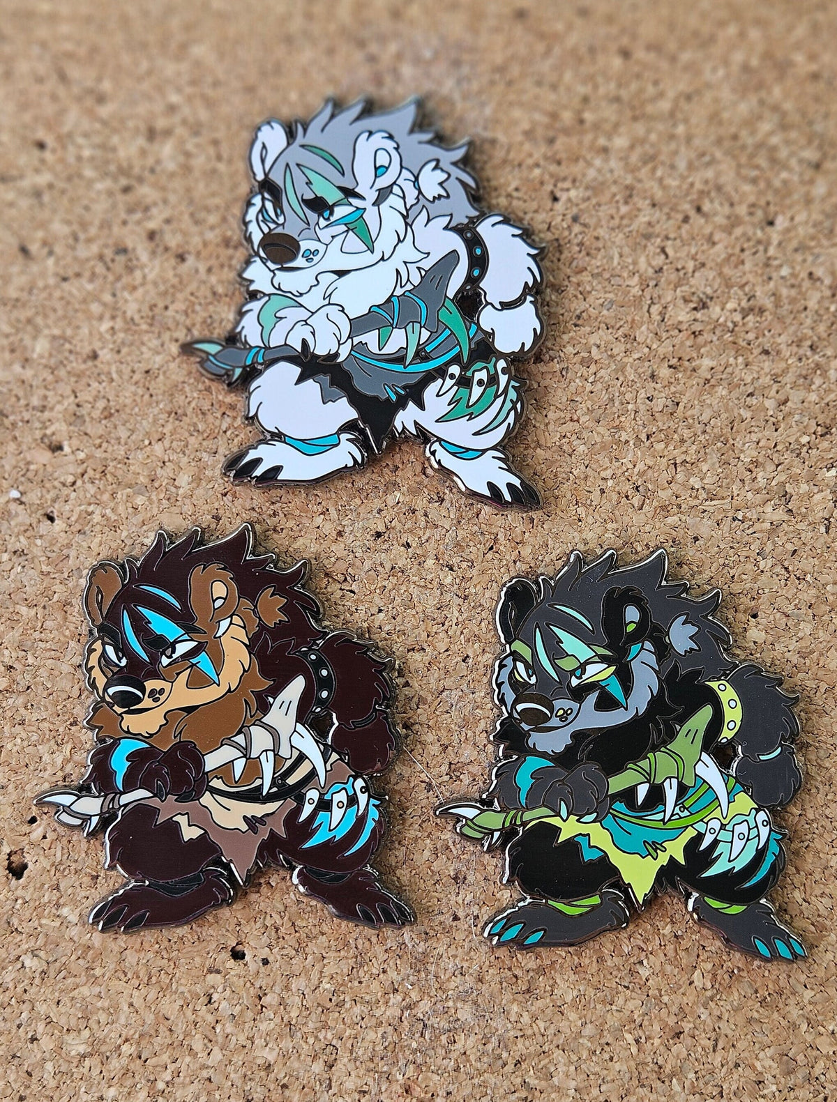 Barbarian Bear Enamel Pin
