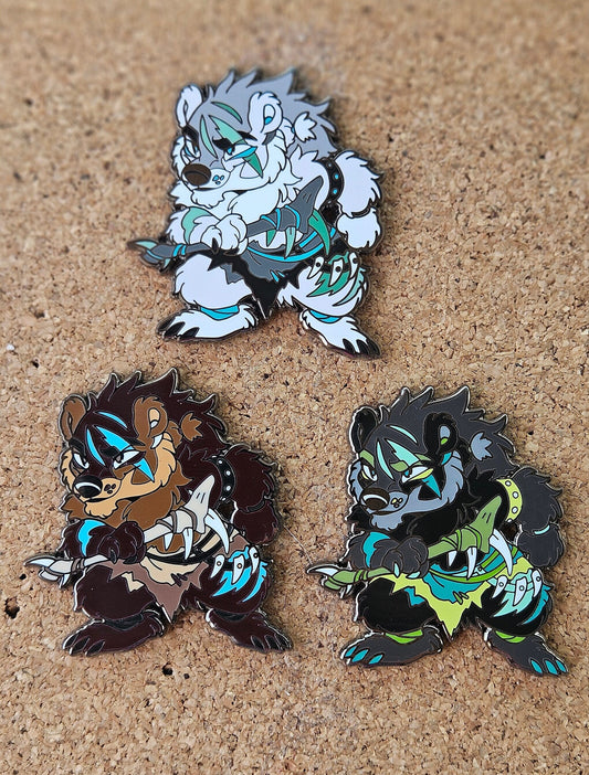 Barbarian Bear Enamel Pin