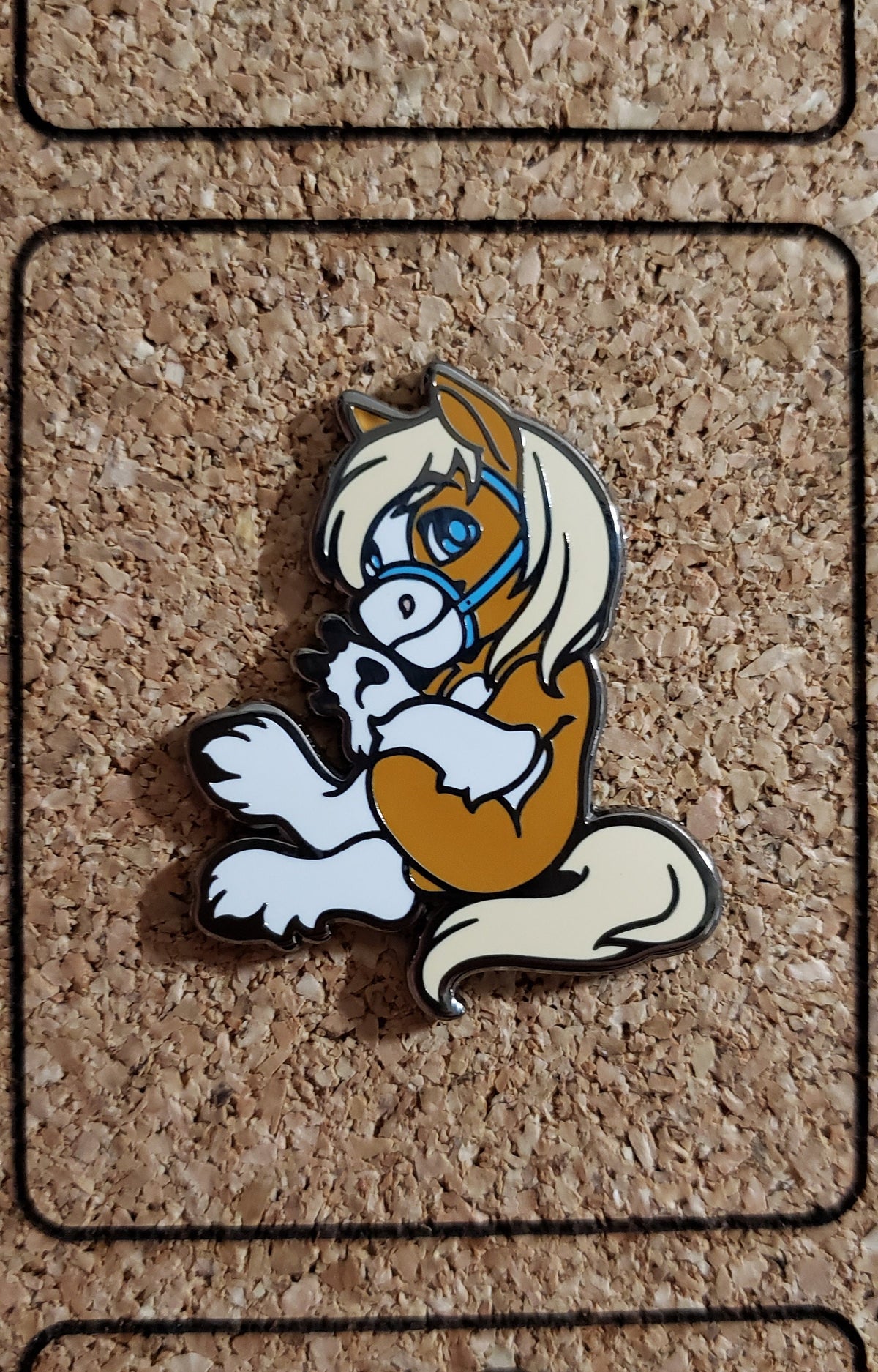 Palomino Belgian Draft Horse Enamel Pin