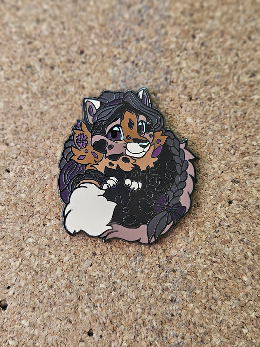 Brown princess fox Enamel Pin