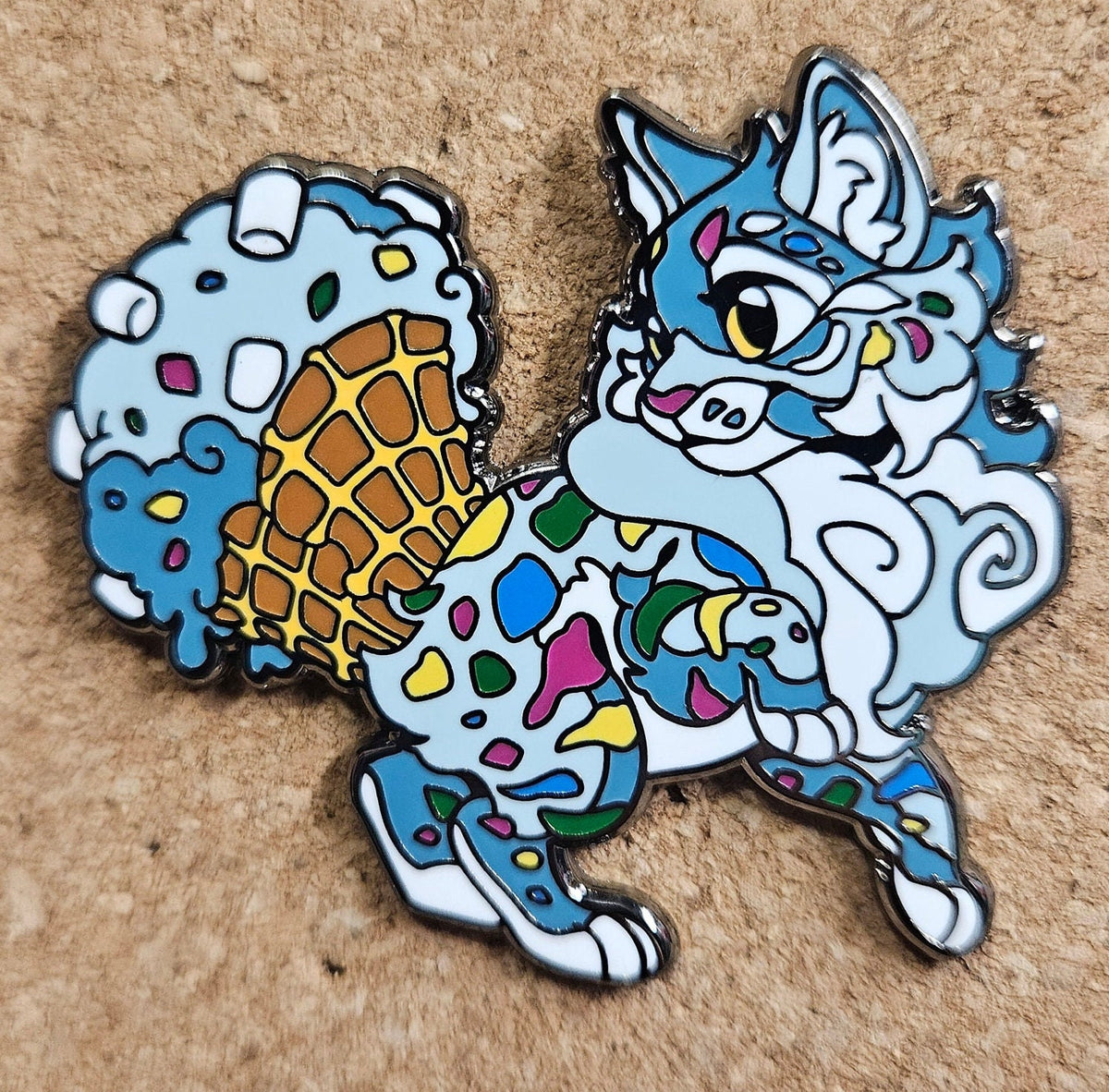 Ice Cream Cat Enamel Pin