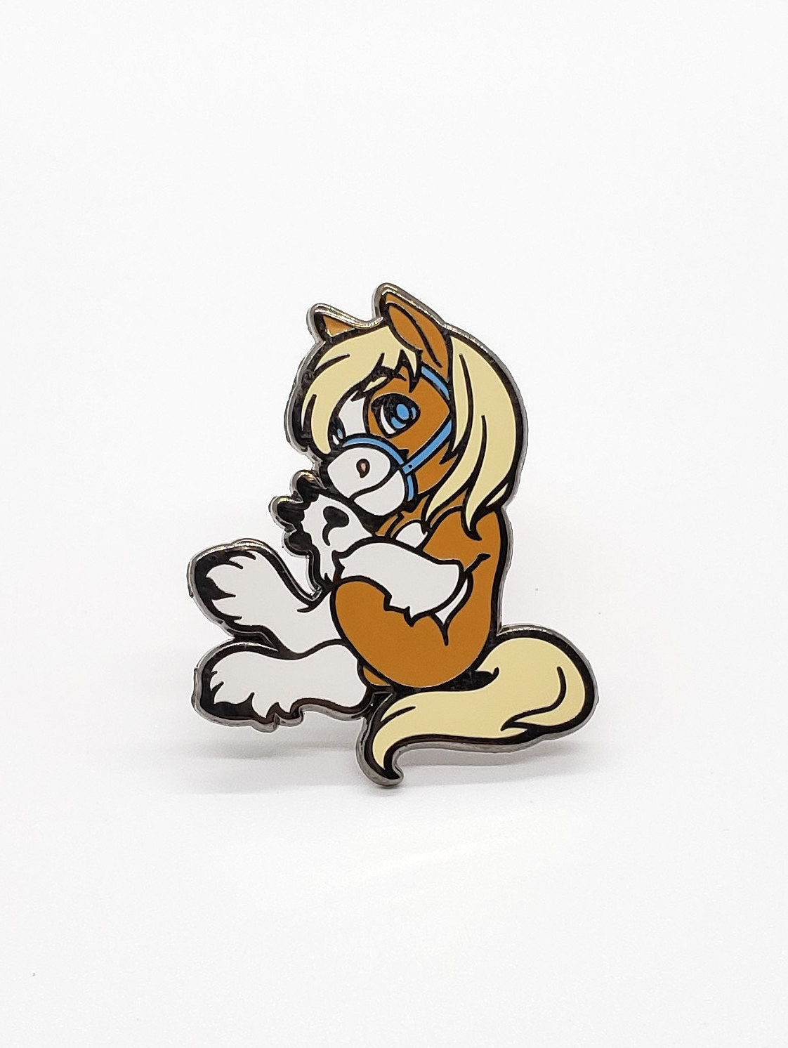 Palomino Belgian Draft Horse Enamel Pin