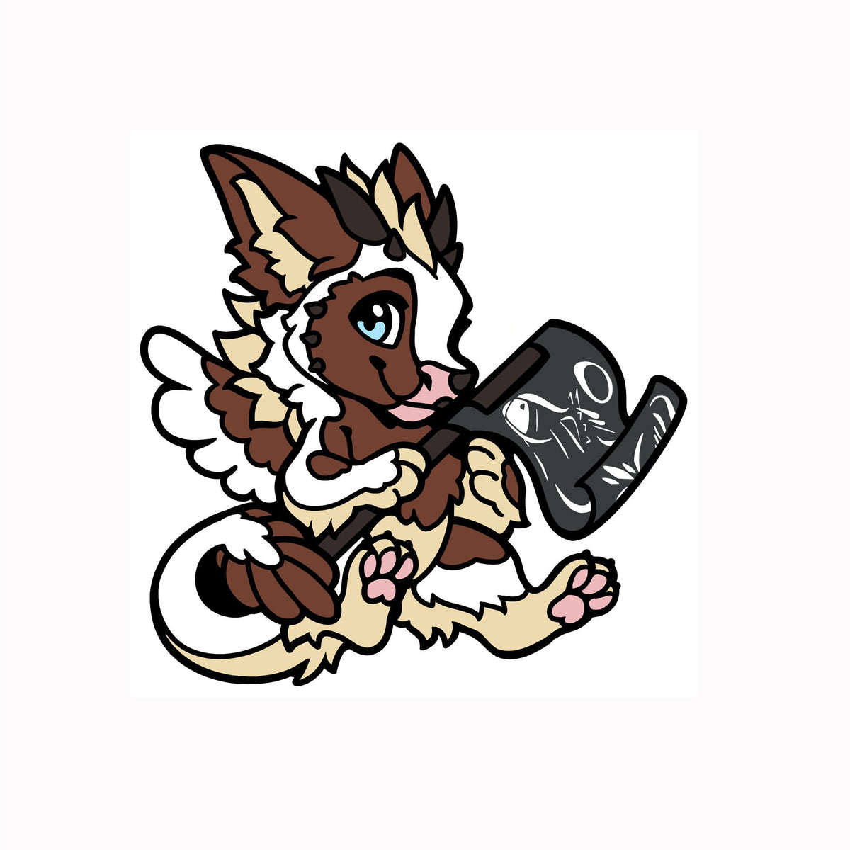 Dutch Angel Dragon Flag Enamel Pin