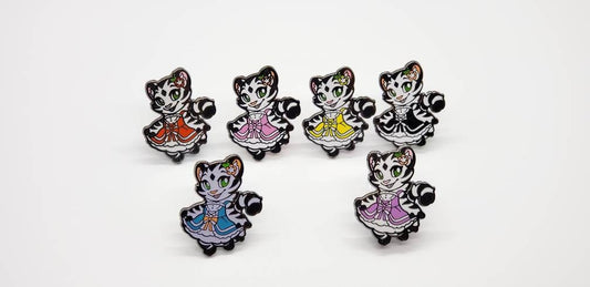 Cherry Blossoms Tea Party Enamel Pin set