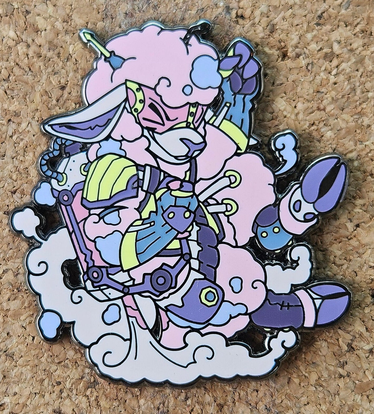 Steampunk Sheep Mechanic Enamel Pin