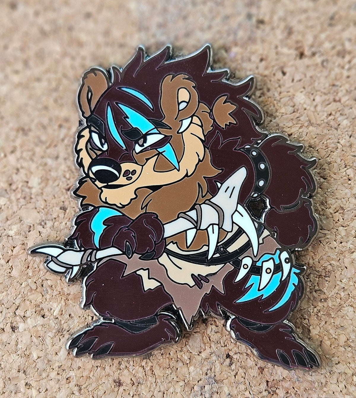 Barbarian Bear Enamel Pin