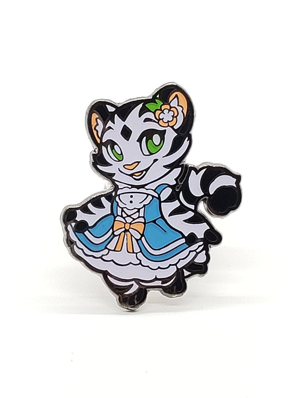 Cherry Blossom Blue Lolita Dress Enamel Pin