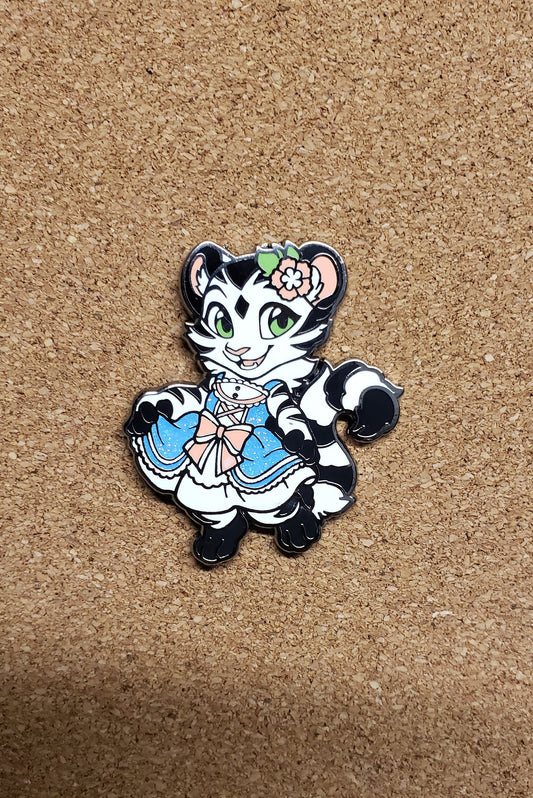 Cherry Blossom V2 Light Blue Enamel Pin