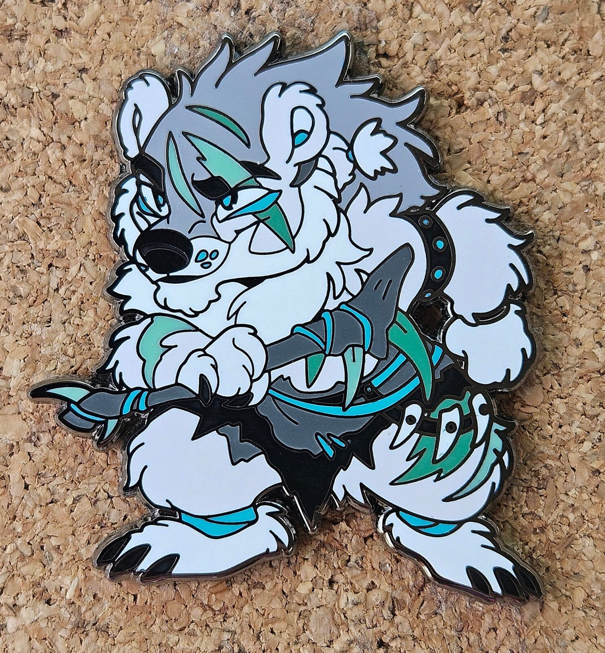 Barbarian Bear Enamel Pin